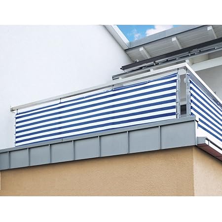 Power-Preise24 Balkon Sichtschutz 90 x 500 cm - Balkonumspannung - langlebiges & UV beständiges HDPE Gewebe - wetterfeste Bal