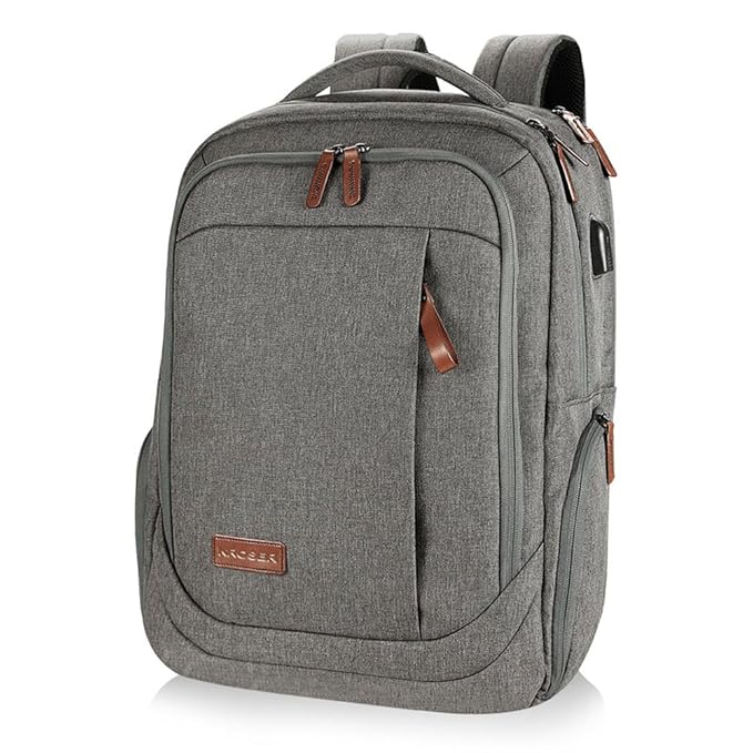 KROSER Laptop Backpack Large Computer Backpack for 15.6-17.3 Inch Laptop with USB Charging Port Water-Repellent School Travel Backpack Casual Daypack for Business/College/Women/Men-Grey best laptop backpack KROSER Laptop Backpack Large Computer Backpack for 15.6-17.3 Inch Laptop with USB Charging Port Water-Repellent School Travel Backpack Casual Daypack for Business/College/Women/Men-Grey best laptop backpack