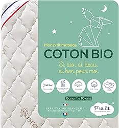Matelas bébé made in France bio Matelas bébé 100% Coton matière Naturelle d'origine Végétal