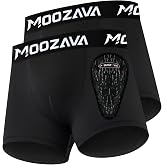 Moozava Youth Boys Baseball Cup Underwear Kids Football Compression Shorts with Soft Protective Athletic Cup Boxer Briefs
