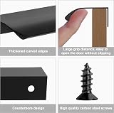 Malimali 10 Pack Matte Black 120mm Kitchen Cupboard Handles 96mm Centers view 3