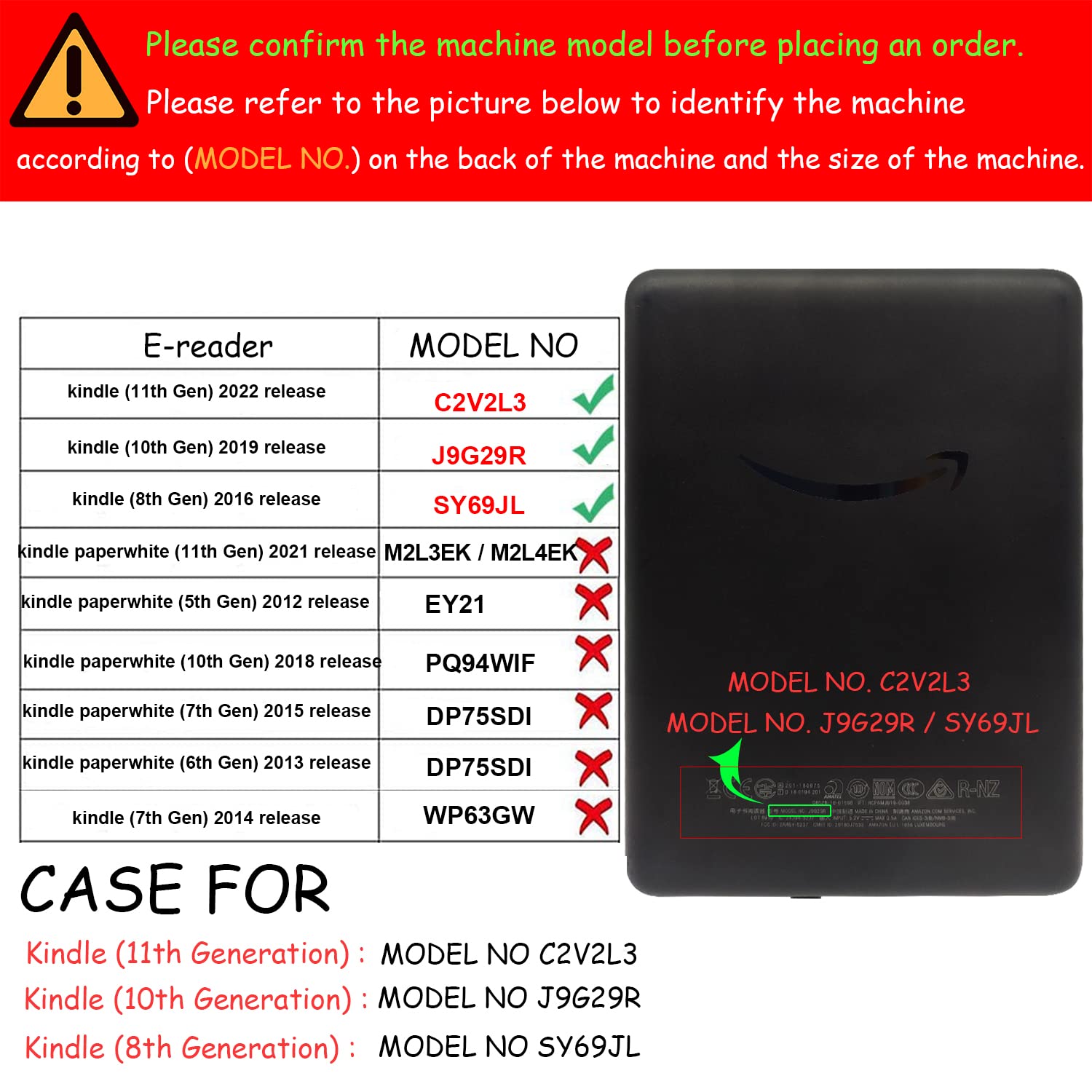 Stand Case for 6 inch Kindle (12th/11th/10th/8th Generation, Model No RS23CV/C2V2L3 / J9G29R / SY69JL) Cover with Auto Sleep/Wake & Double Hand-held Magneitc Closure (Forest Mountains)