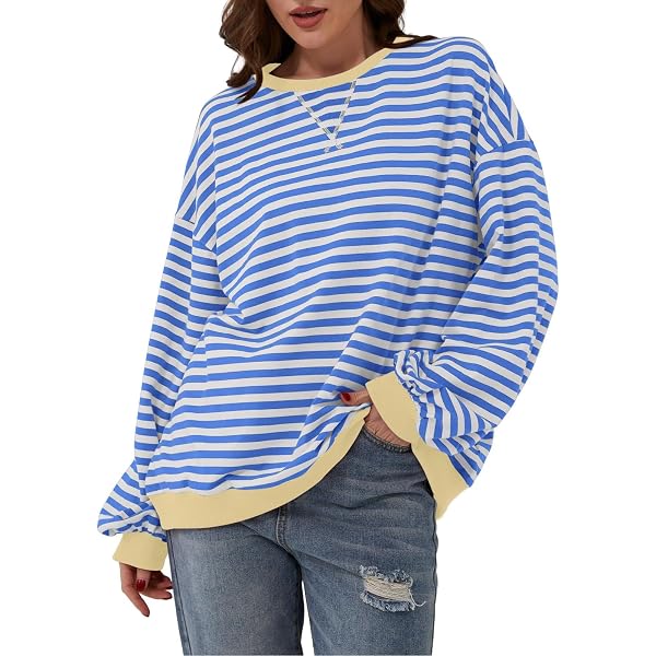 Brown Stripe Knitted Oversized Jumper