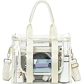getgto Clear Bags for Women Tote Bag, Crossbody Bag, Stadium Approved Clear Purse for Sports Events, Concert, Work & Beach