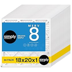 Simply 18x20x1 Air Filter, MERV 8, MPR 600, 24