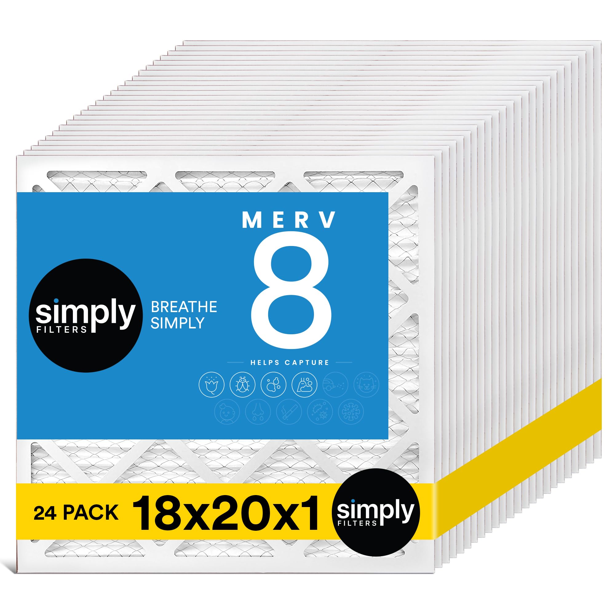 Simply 18x20x1 Air Filter, MERV 8, MPR 600, 24