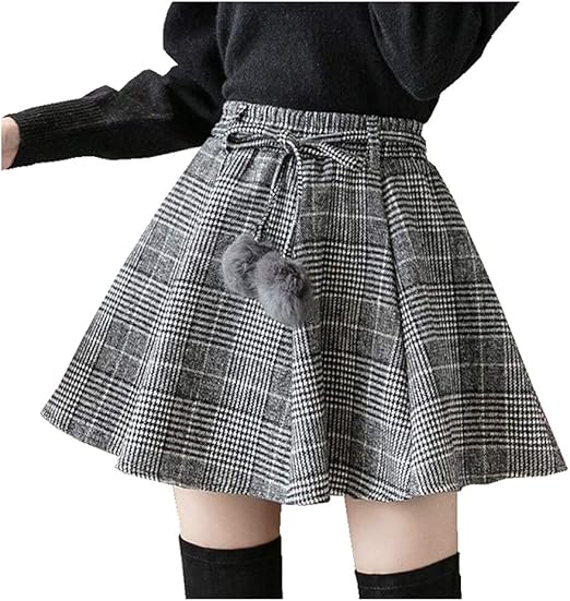 TiaoBug Mädchen A-Line Skaterrock - Elastischer Faltenrock Mit Slip