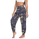 Aflyko Women Boho Trousers Comfy Sweatpants Yoga Urban Dance Workout Pants S-2XL