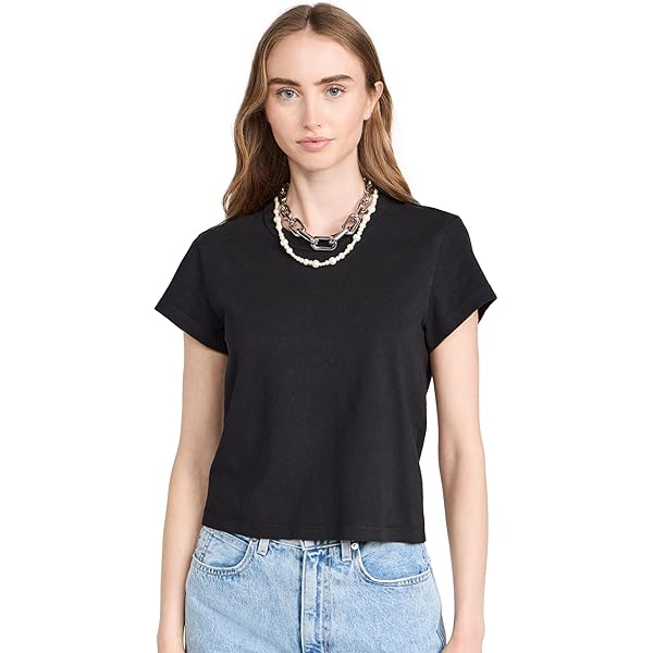 SLVRLAKE Women's Baby Tee Raven, Raven, Black, XS at Amazon
