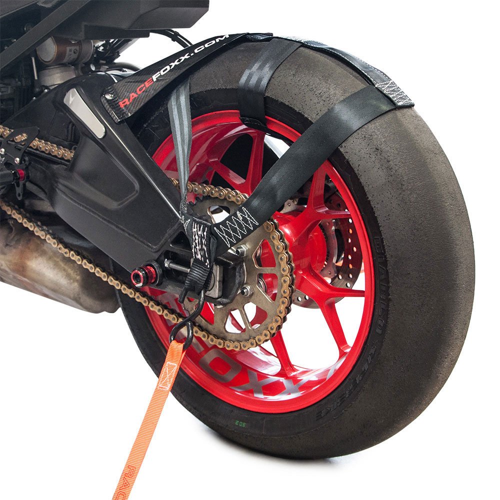 Rear Tension Belt, Motorcycle, Transport, Lashing Strap Black