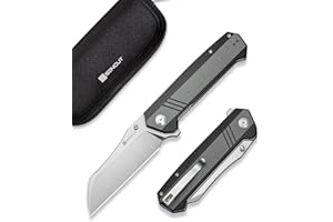 SENCUT Draxor Folding Pocket Knife for EDC, Camping Knife with 3.7'' 9Cr18MoV Blade & G10 Handle, Gift for Men Women (Gray)
