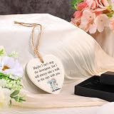 NQEUEPN Best Friend Ornament White Ceramics Heart Pocket Hug Keepsake 7.2x6.5cm view 6