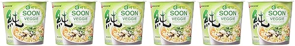 NONGSHIM SOON CUP NOODLE SOUP, VEGGIE, 2.6 OUNCE (PACK OF 6)