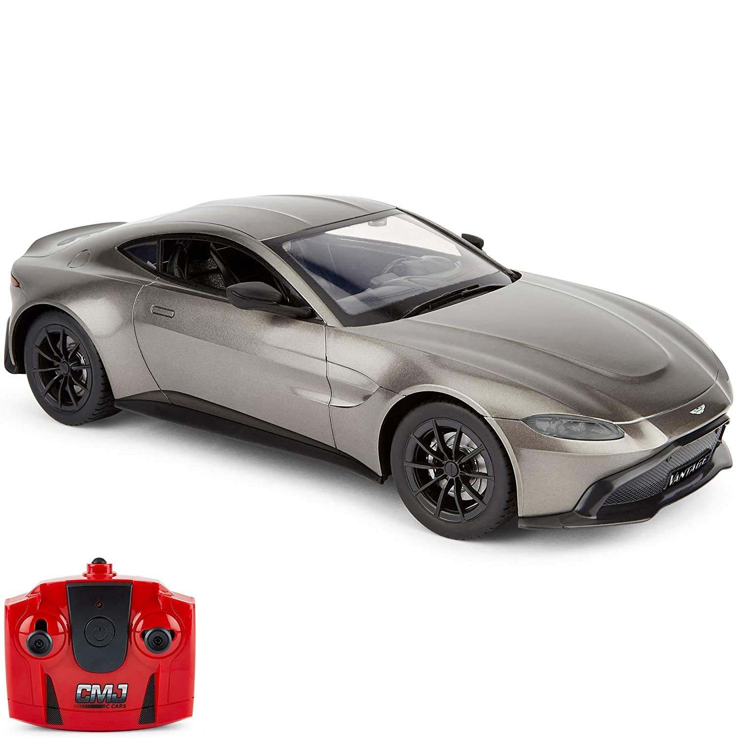 CMJ RC Cars Aston Martin Vantage Officially Licensed Remote Control Car. 1:14 Scale Grey