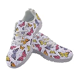 Wanyint Colorful Butterfly Print Women Sneakers
