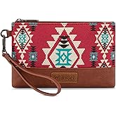 Wrangler Wristlet Wallet for Women Large Boho Clutch Purse Western Wallet Handbags for Travel,Gift