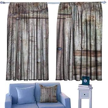 Amazon Com Gaags Black Out Window Curtain Rustic Old Rustic Barn