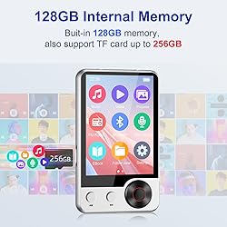 128GB MP3 Player with Boosted Bluetooth 5.3, Music