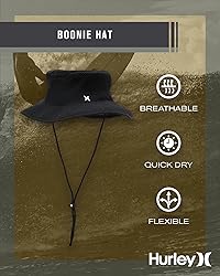 Hurley Men's Boonie Hat - Moisture Wicking and