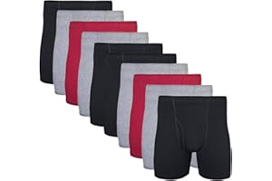 Gildan Men's Underwear Covered Waistband Boxer Briefs, Multipack