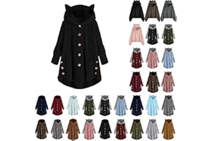 FQZWONG Winter Coats for Women Long Sleeve Solid Color Fleece Sweatshirt Warm Zipper Fuzzy Hooded Outerwear Cute Clothes