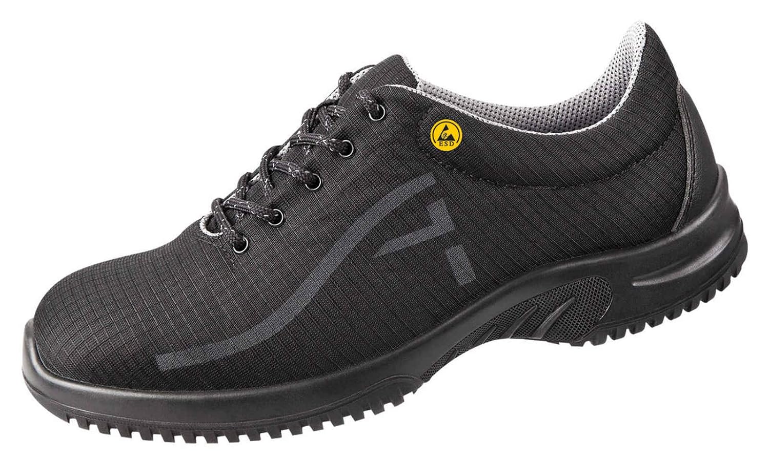 ABEBA ESD Work Shoes uni6 Low Shoes Sporty with ESD Marking 36728, 40 EU, Black