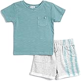 Splendid boys Ripple Wave Short-sleeve Top and Shorts Bottom Set