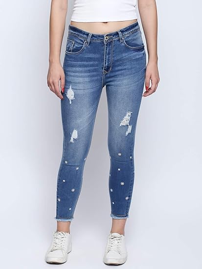 light blue shaded jeans