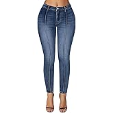 roswear Skinny Jeans for Women High Waisted Stretchy Front Seam Vintage Denim Pants