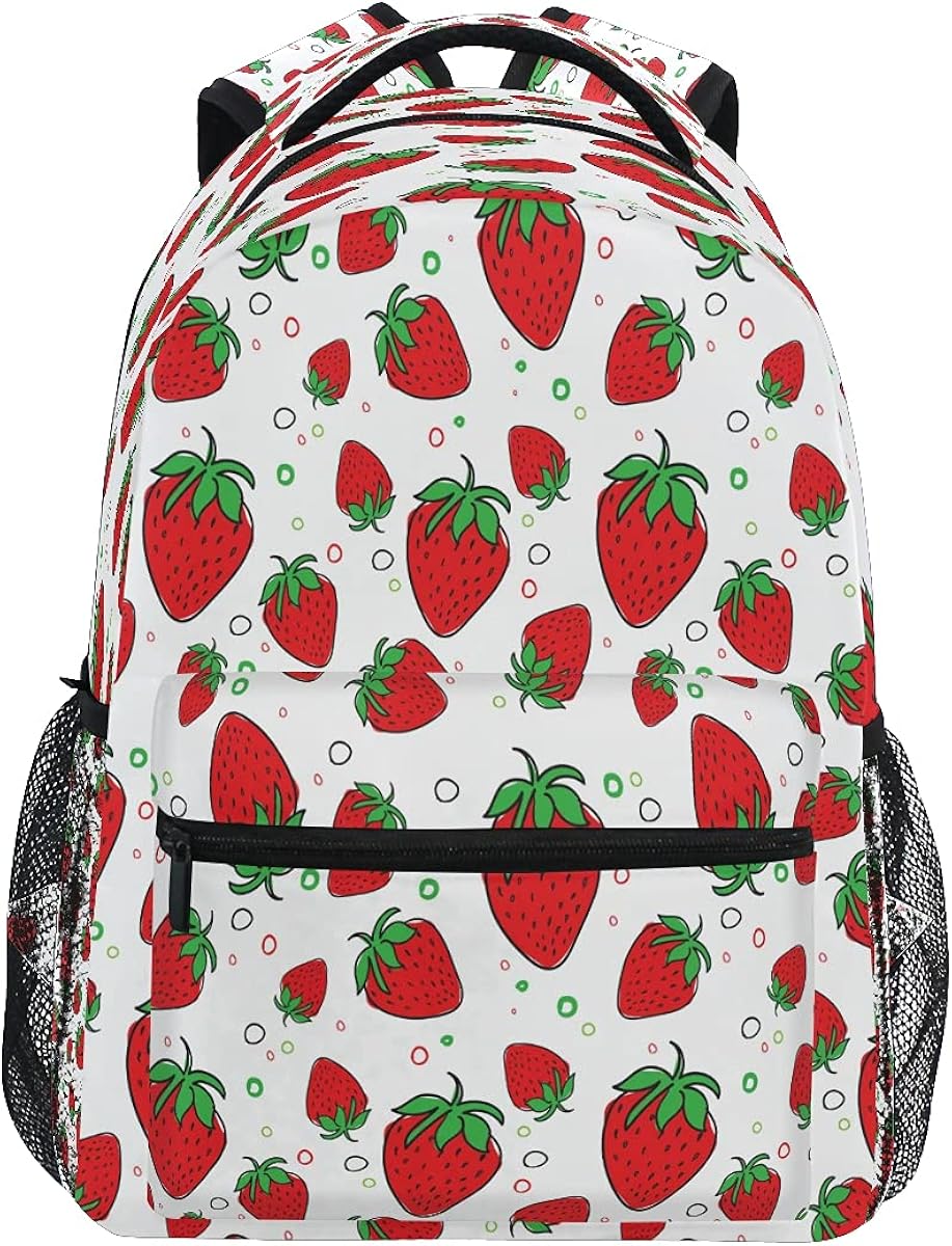 BOLOL Fruit Strawberry School Bag Backpack College Bookbag,Strawberry