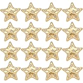 GORGECRAFT 16Pcs Rhinestone Star Buttons Golden Pentagram Shaped Crystal Buttons Alloy Shank Button Replacement Decorative Buttons for DIY Sewing Crafts Sweater Uniform Jacket Clothing Hat