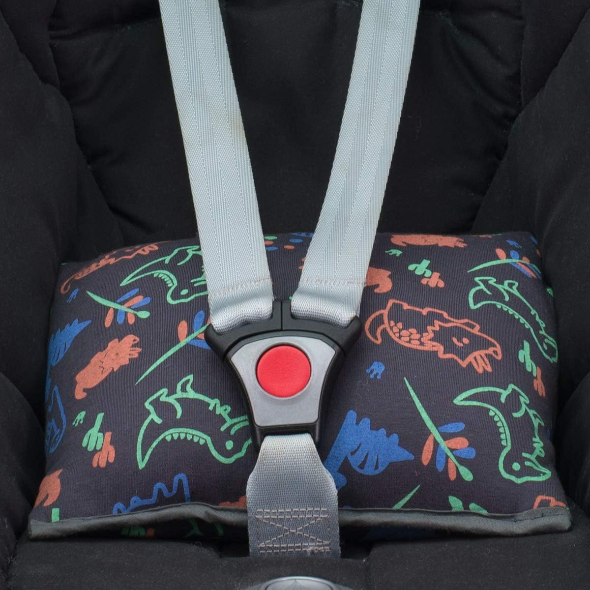 JYOKO KIDS Universal Baby Seat Reducer for Car Seat Carrycot and Pushchair, Happy Dino, Head, Body and Back Support 3 pieces - Image 5