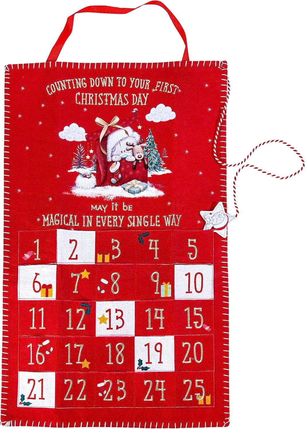 Me to You Tiny Tatty Teddy Hanging Advent Calendar - Baby's First Christmas