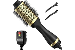 LPSTEA Hair Dryer Brush Blow Dryer Brush in One, One-Step Hair Dryer and Volumizer, Negative Ion Ceramic Brush Blow Dryer Styler, Hair Brush Dryer for 120 Volt USA outlets only (Gold)