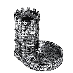 KSNDie Castle DND Dice Tower, Wall Carving Dice