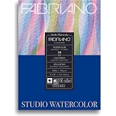 Fabriano Studio Watercolor Pad, Cold-Press, 9" x 12", 140 lb., 50 Sheets