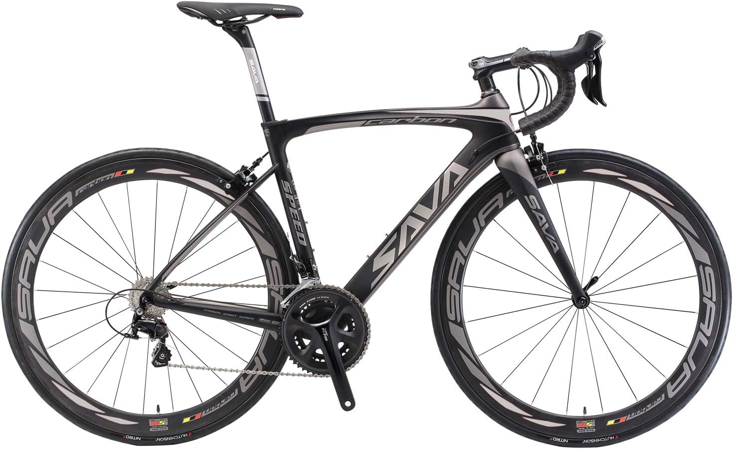 SAVA Road Bikes, HERD9.0 700C Carbon Fiber Road Bike Racing Bike Cycling Bicycle with CAMPAGNOLO CENTAUR 22 Speed Groupset and Fizik Saddle