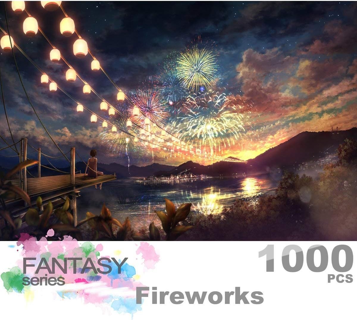 Ingooood Fantasy Series- Sky Fireworks_IG-0046- Jigsaw Puzzles 1000 Pieces Entertainment Toys for Adult Special Graduation or Birthday Gift Home Decor