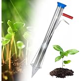 AIWFL Seedling Transplanter Long Handled Bulb Planter Tools Stainless Steel | Vegetable Young Plant Manual Plant Transplanter Planting Garden Tools