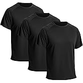 LANBAOSI 3 Pack Workout Running Shirts for Men Moisture Wicking Quick Dry Athletic Active Men's Gym Performance T Shirts