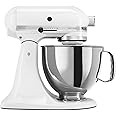 KitchenAid KSM150PSWH Artisan Series 5-Qt. Stand Mixer with Pouring Shield - White