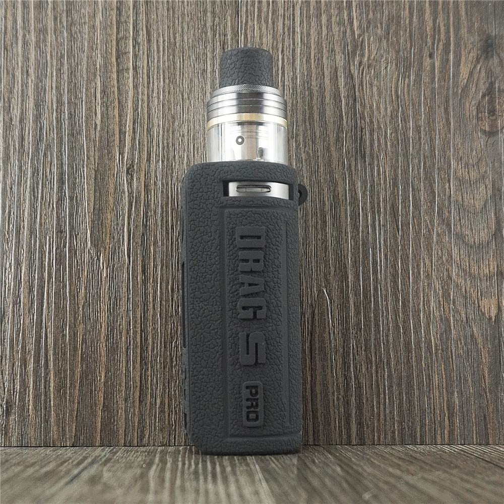 ORIN Voopoo Drag S Pro Case, Texture Silicone Case for Voopoo Drag S Pro AntiSlip Cover Shield Sleeve Wrap Decal Skin(Black)