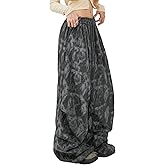 ZAFUL Women's Corduroy Pants Baggy High Waisted Wide Leg Pants Retro Loose Fit Casual Trousers with Pockets