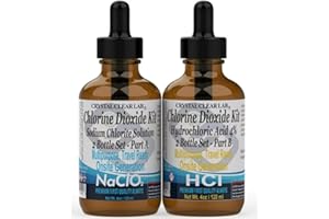 Crystal Clear Chlorine Dioxide Kit | Hydrochloric Acid 4-5% (HCl) : Sodium Solution (8oz) Liquid Set