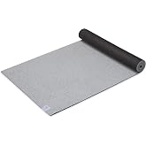 Gaiam Recycled Hybrid Yoga Mat, 6mm Reversible (Black) | Recycled Materials | Reversible Dual-Surface | 6mm Non-Slip | Eco-Friendly | Yoga, Pilates &amp; Floor Workouts | 68"x24"