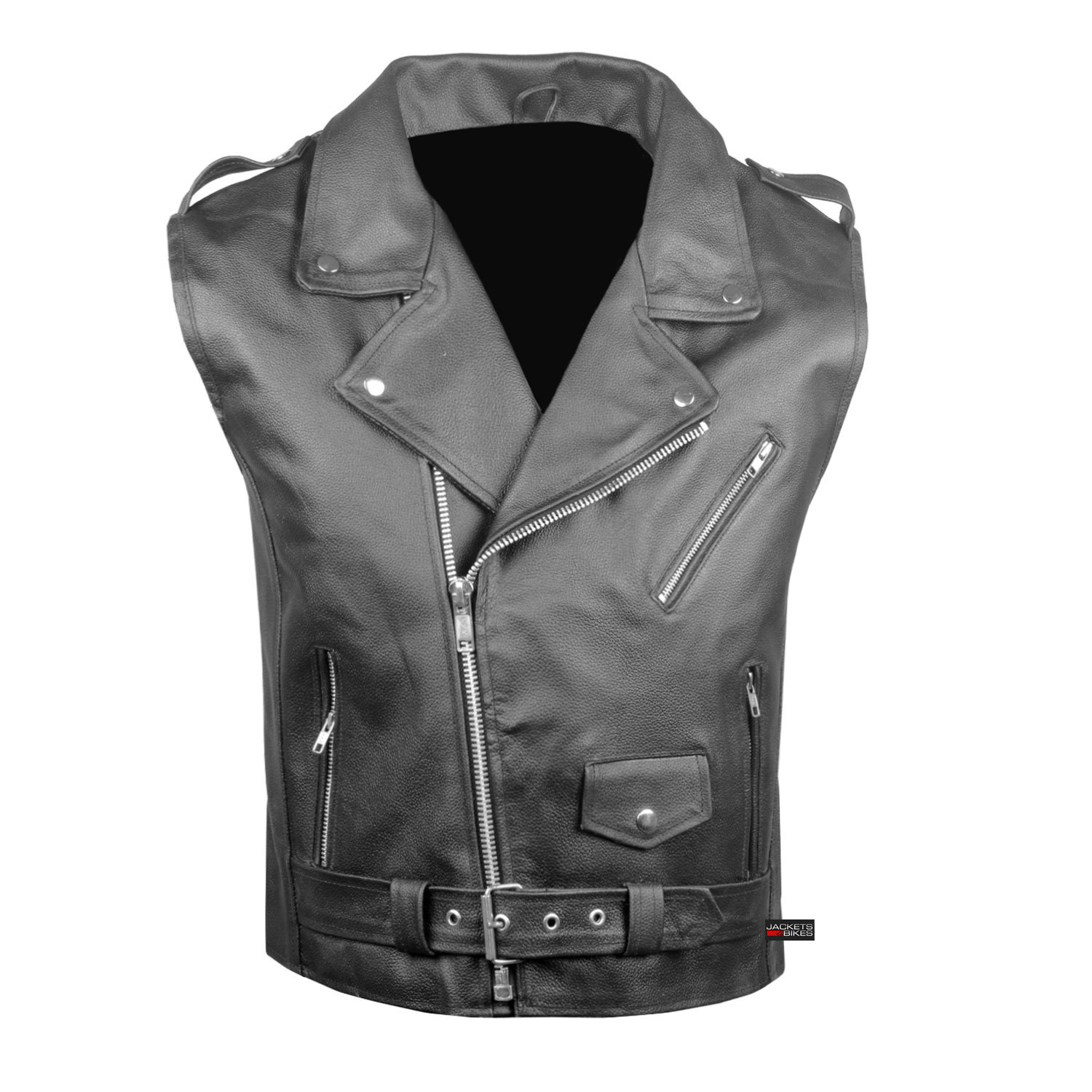 Men's Classic Leather Motorcycle Biker Concealed Carry Vintage Vest