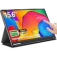 Touchscreen Portable Monitor for Laptop with 10800mAh Battery, 15.6" FHD 1080P Second Laptop Monitor Extender for Laptop, Desktop, MacBook, Phones, Tablet, PS4/5, Xbox, Switch (NO Touch on iPhone)