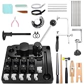Enkreefi Ring Bender Tool Kit &ndash; Heavy Duty Spoon Ring Making Machine with Jewelry Saw &amp; 144 Blades, Complete DIY Jewelry Bending Set for Earrings, Rings &amp; Metal Crafts