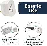 Pipestation European to UK Toothbrush Shaver Adapter Plug UK 2pin to 3pin view 3