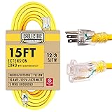 Cablectric 12 Gauge Outdoor Extension Cord 15